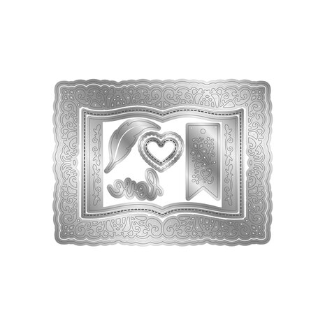 Crafter's Companion Age of Elegance Metal Die Lost in a Book (SS-AOE-MD-LIAB)