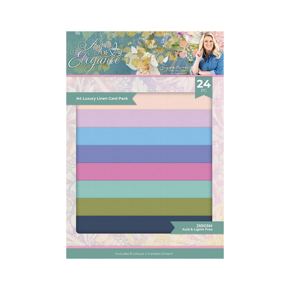 Crafter's Companion Age of Elegance A4 Luxury Linen Card Pack (SS-AOE-LINEN-A4) Crafter's Companion Age of Elegance A4 Luxury Linen Card Pack (SS-AOE-LINEN-A4)