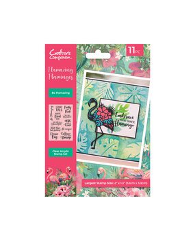 Crafter's Companion Flamazing Flamingos Clear Stamp Be Flamazing (FLFL-CA-ST-BFL) (DISCONTINUED)