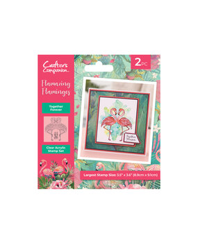 Crafter's Companion Flamazing Flamingos Clear Stamp Together Forever (FLFL-CA-ST-TFO) (DISCONTINUED)