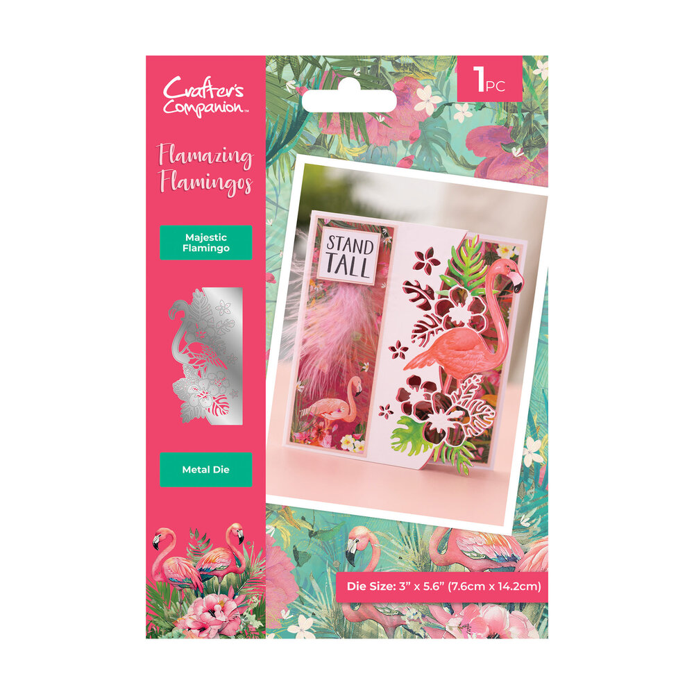 Crafter's Companion Flamazing Flamingos Metal Die Majestic Flamingo (FLFL-MD-MAFL) (DISCONTINUED)