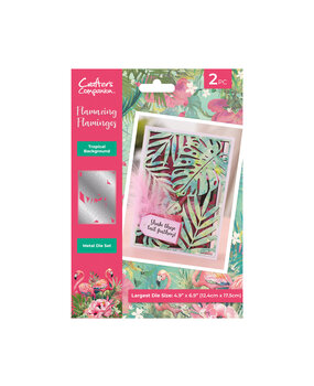 Crafter's Companion Flamazing Flamingos Metal Die Tropical Background (FLFL-MD-TRBA) (DISCONTINUED)