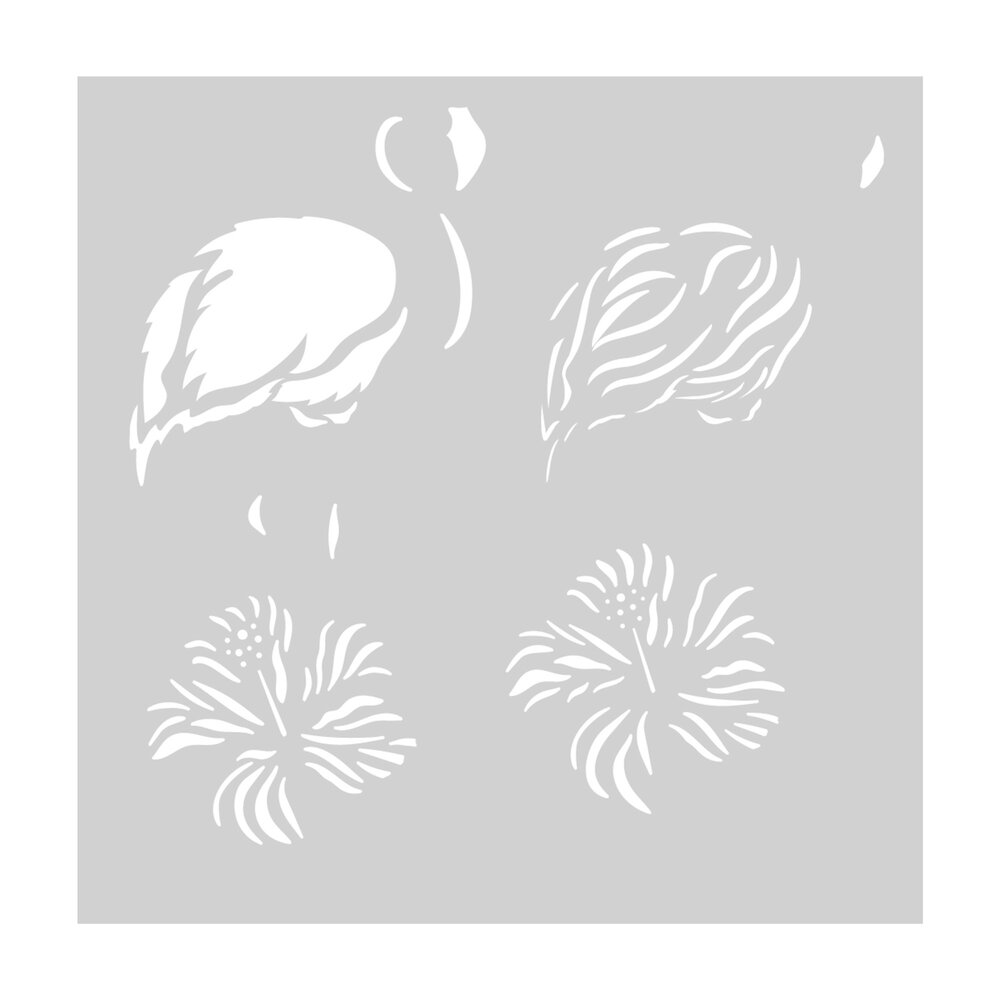 Crafter's Companion Flamazing Flamingos Metal Die w/ Stencil Tropical Scene (FLFL-MD-TRSC)