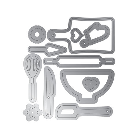 Crafter's Companion Kitchen Mini Collection Metal Die Here for the Cake (CC-KC-MD-HFTC) (DISCONTINUED)