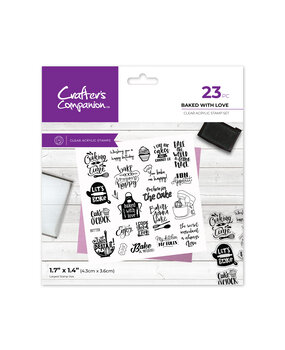 Crafter's Companion Kitchen Mini Collection Clear Stamps Baked with Love (CC-KC-CA-ST-BKWL) (DISCONTINUED)
