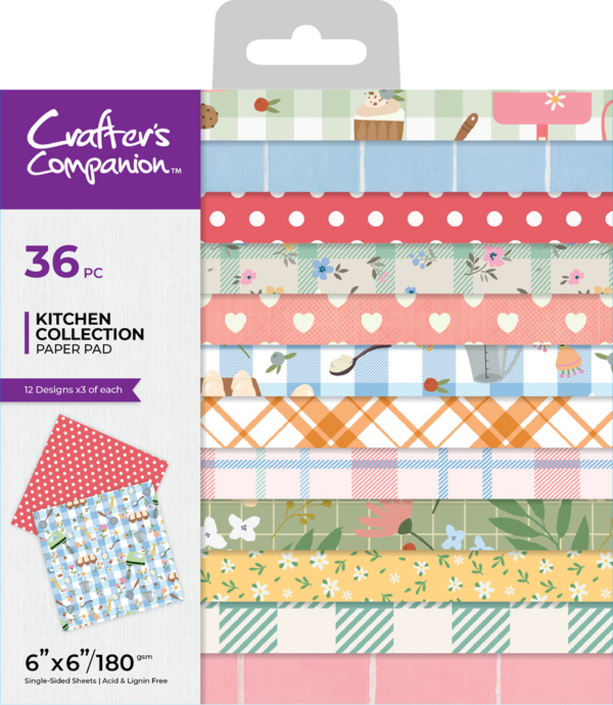 Crafter's Companion Kitchen Mini Collection 6x6 Inch Paper Pad (CC-KC-PAD6) (DISCONTINUED)