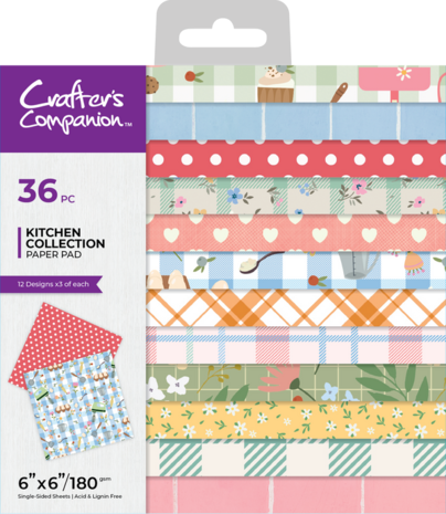 Crafter's Companion Kitchen Mini Collection 6x6 Inch Paper Pad (CC-KC-PAD6) (DISCONTINUED)
