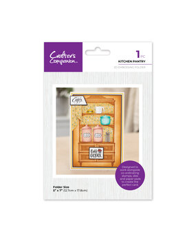 Crafter's Companion Kitchen Mini Collection 2D Embossing Folder Kitchen Pantry (CC-KC-EF5-KIPA) (DISCONTINUED)