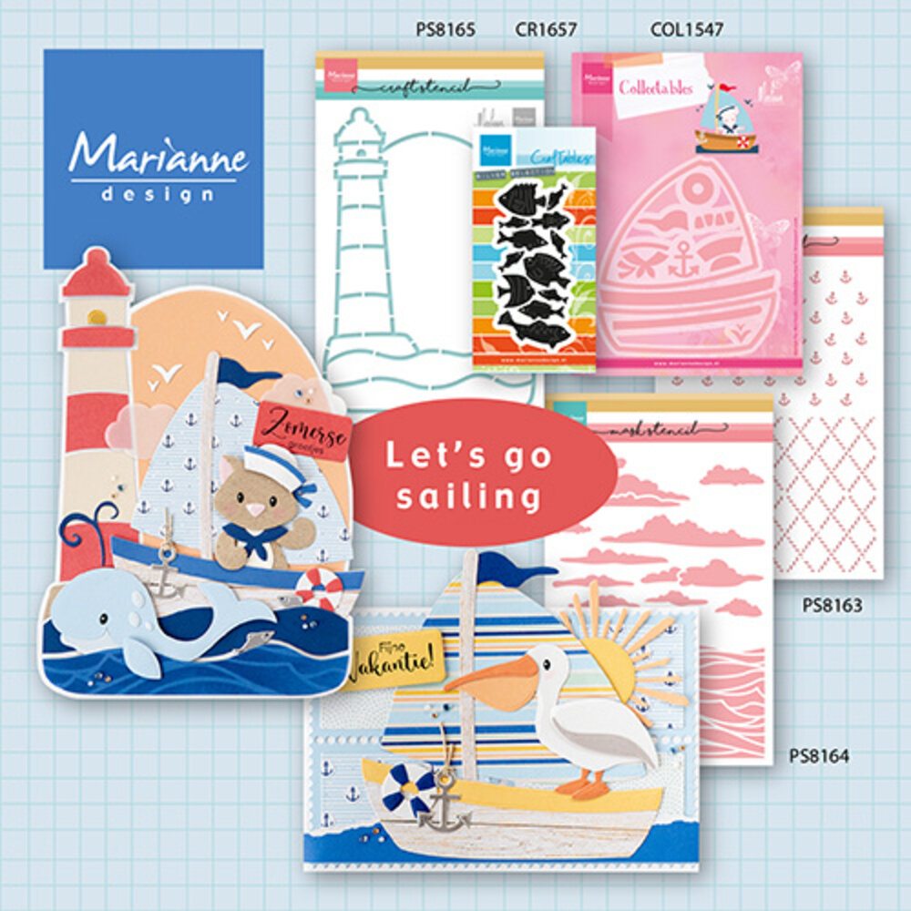 Marianne Design Mask Stencil A5 Layer Nautical (PS8163) (DISCONTINUED) Marianne Design Mask Stencil A5 Layer Nautical (PS8163) (DISCONTINUED)