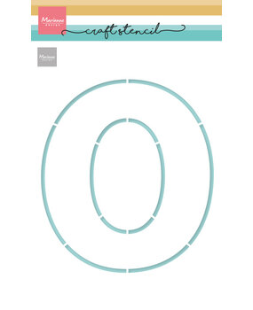 Marianne Design Craft Stencil A5 Letter O (Oma en Opa dag) (PS8162) (DISCONTINUED)