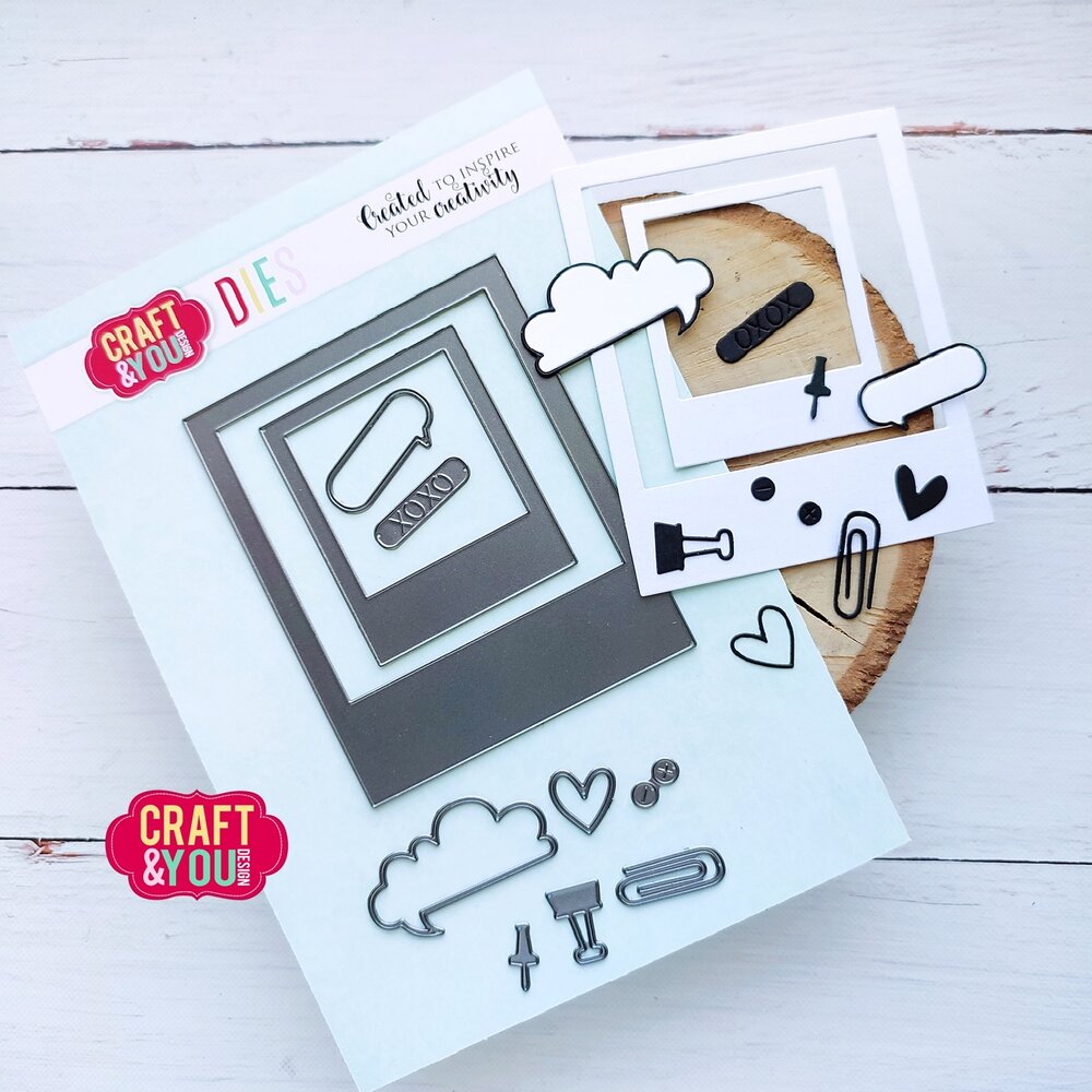 Craft & You Design Polaroid Frame Set Dies (CW291)