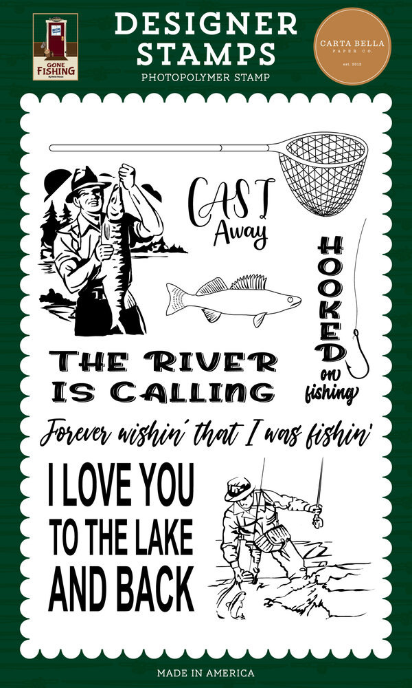 Carta Bella Hooked On Fishing Clear Stamps (CBGF374041) (OUTLET) Carta Bella Hooked On Fishing Clear Stamps (CBGF374041) (OUTLET)