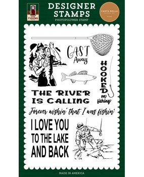 Carta Bella Hooked On Fishing Clear Stamps (CBGF374041) (OUTLET)