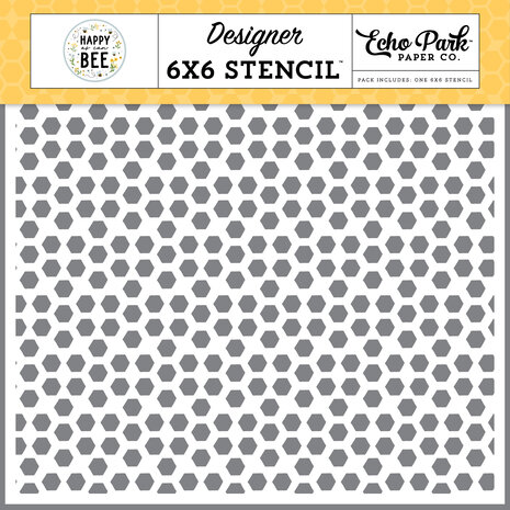 Echo Park Hello Honeycomb Stencil (HCB376035) (DISCONTINUED)