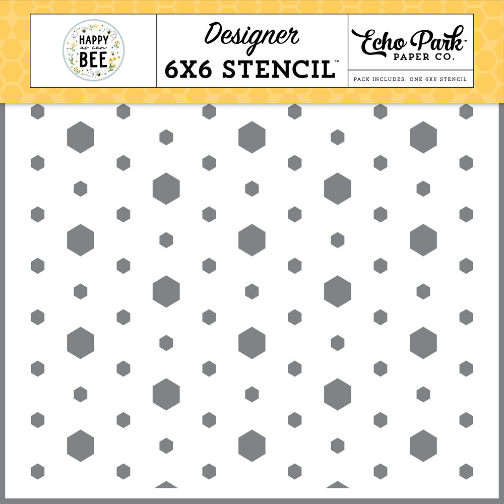 Echo Park Humble Hexagon Stencil (HCB376034) (OUTLET)