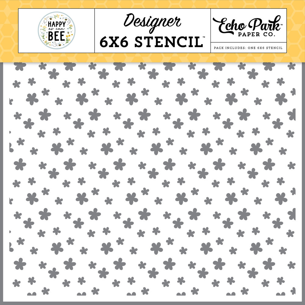 Echo Park Flowers Please Stencil (HCB376033) (DISCONTINUED) Echo Park Flowers Please Stencil (HCB376033) (DISCONTINUED)