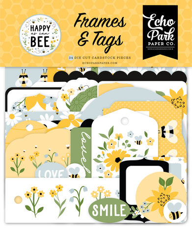 Echo Park Happy As Can Bee Frames & Tags (HCB376025) (DISCONTINUED)