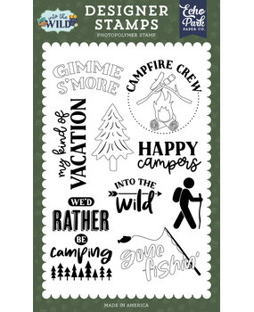 Echo Park Happy Campers Clear Stamps (ITW375044) (OUTLET)