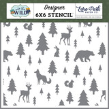Echo Park Camping Creatures Stencil (ITW375033) (OUTLET)