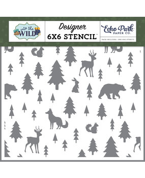 Echo Park Camping Creatures Stencil (ITW375033) (DISCONTINUED)