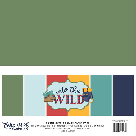 Echo Park Into The Wild 12x12 Inch Coordinating Solids Paper Pack (ITW375015) (DISCONTINUED) Echo Park Into The Wild 12x12 Inch Coordinating Solids Paper Pack (ITW375015) (DISCONTINUED)