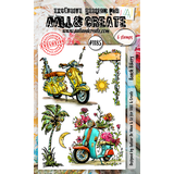 Aall and Create Stamp Set A6 Beach Bikers (AALL-TP-1185)