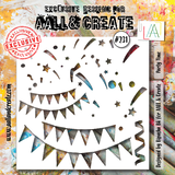Aall and Create Stencil 6x6 Inch Party Time (AALL-PC-231)