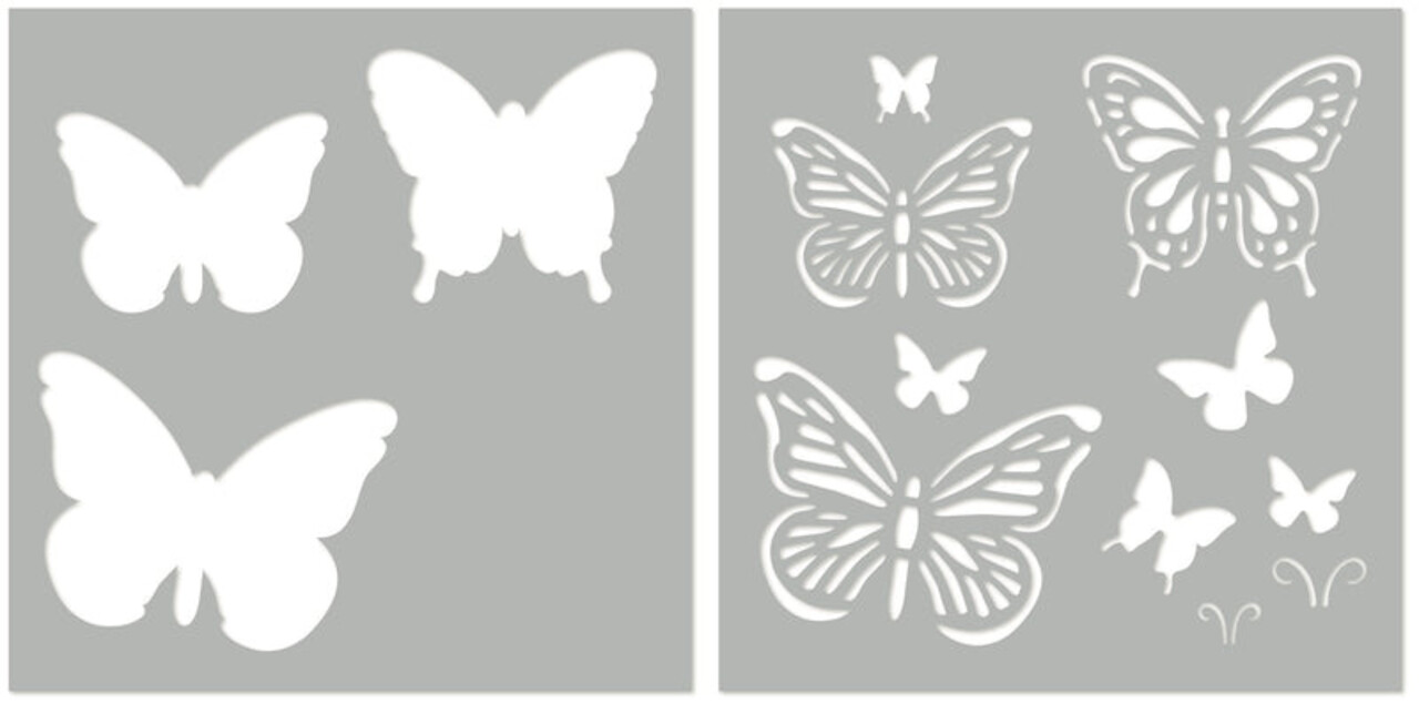 My Favorite Things Flutterbys Stencil (ST-210) (OUTLET)