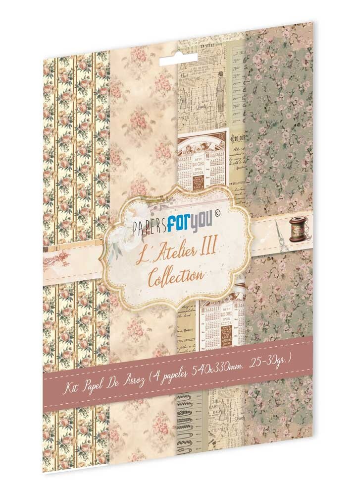 Papers For You L'Atelier Rice Paper Kit III (4 pcs) (PFY-13732)