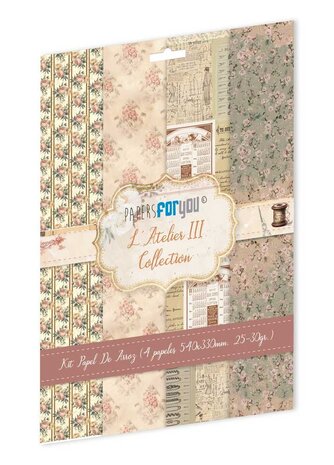 Papers For You L'Atelier Rice Paper Kit III (4 pcs) (PFY-13732)
