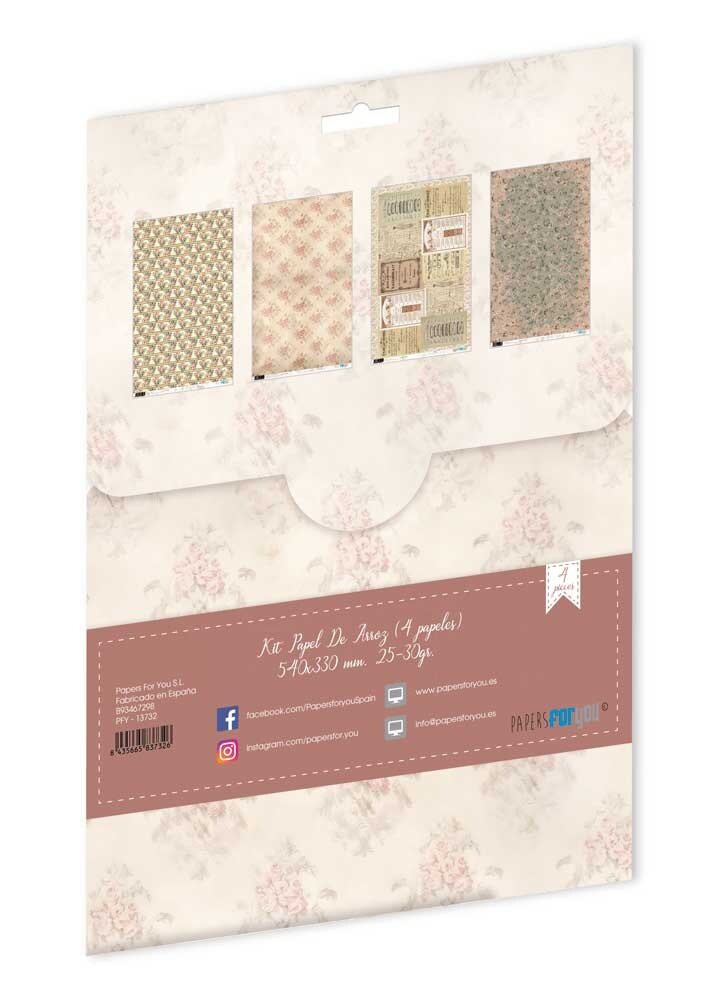 Papers For You L'Atelier Rice Paper Kit III (4 pcs) (PFY-13732)