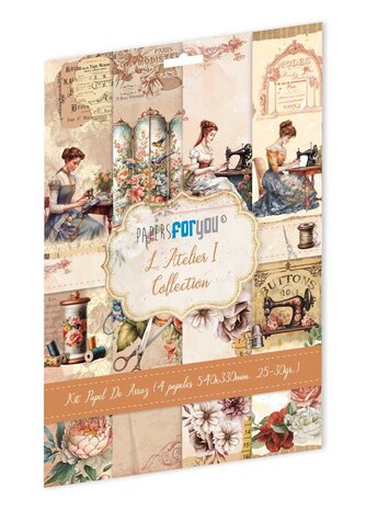 Papers For You L'Atelier Rice Paper Kit I (4 pcs) (PFY-13721) (DISCONTINUED)