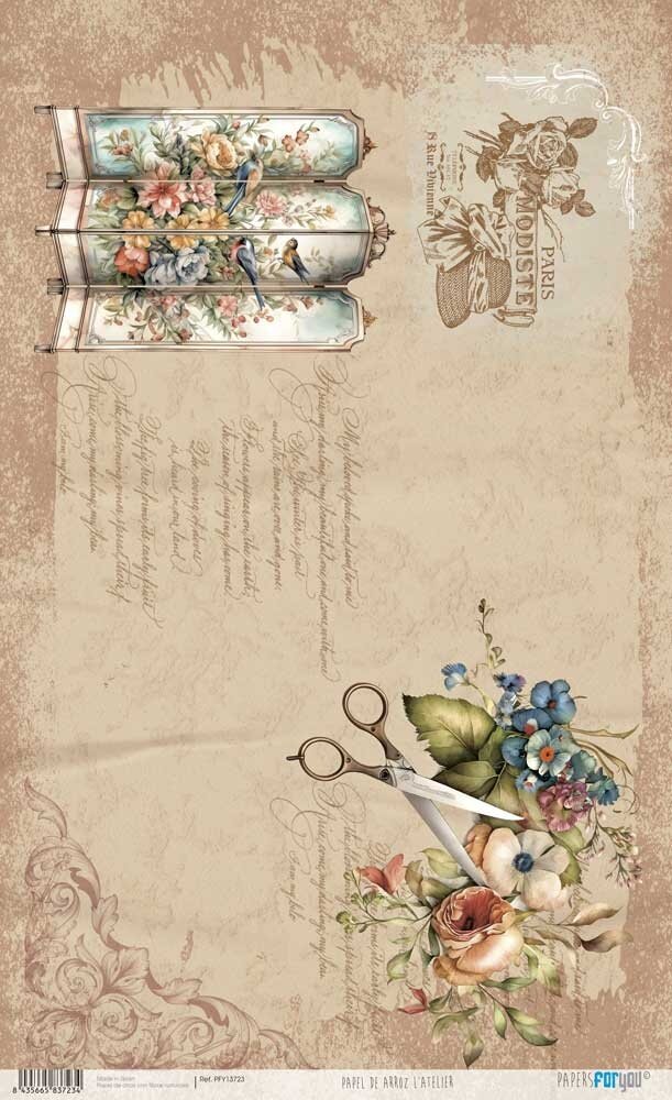 Papers For You L'Atelier Rice Paper Kit I (4 pcs) (PFY-13721) (DISCONTINUED)