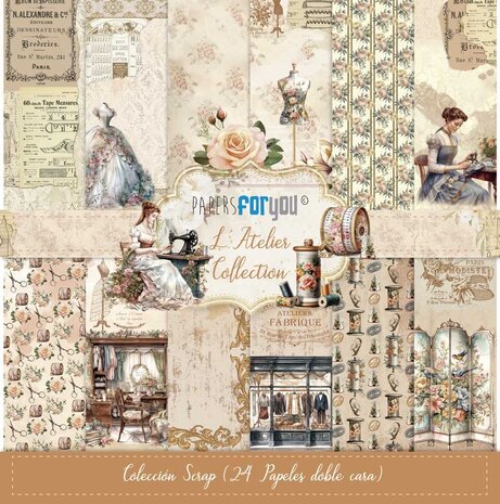 Papers For You L'Atelier Midi Scrap Paper Pack (24pcs) (PFY-12982) Papers For You L'Atelier Midi Scrap Paper Pack (24pcs) (PFY-12982)