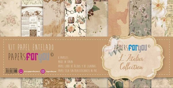 Papers For You L'Atelier Canvas Scrap Pack (8pcs) (PFY-13711) (DISCONTINUED)