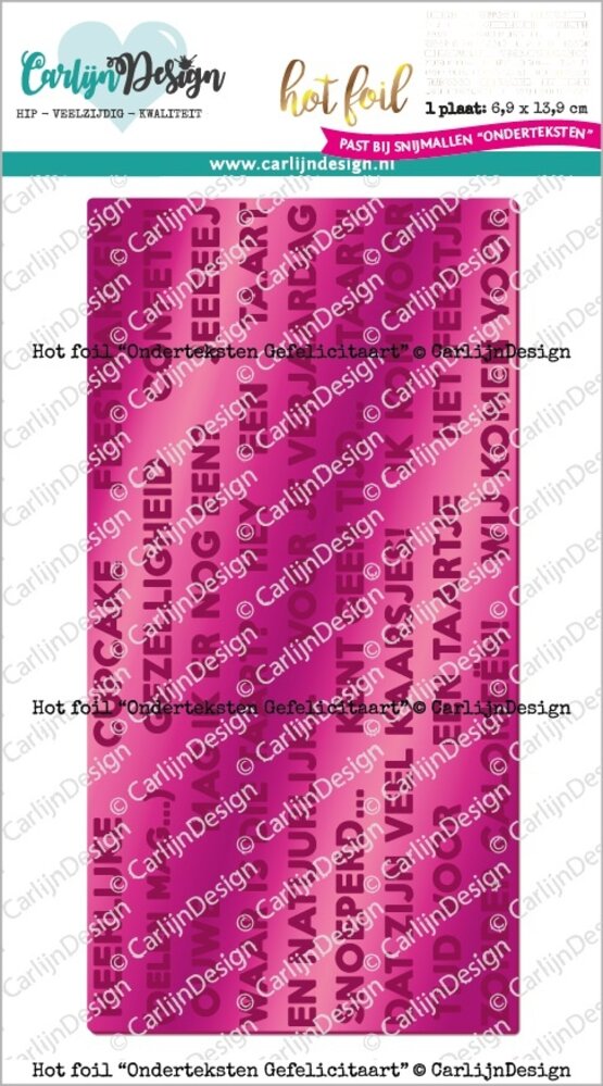 CarlijnDesign Hot Foil Onderteksten Gefelicitaart (CDHF-0050) CarlijnDesign Hot Foil Onderteksten Gefelicitaart (CDHF-0050)