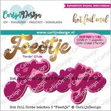 CarlijnDesign Hot Foil Grote Teksten 3 Feestje (CDHF-0053) (DISCONTINUED)