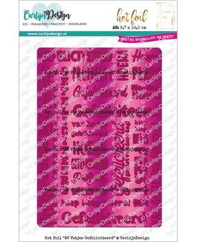 CarlijnDesign Hot Foil Plate A6 Boxes Gefeliciteerd (CDHF-0055)