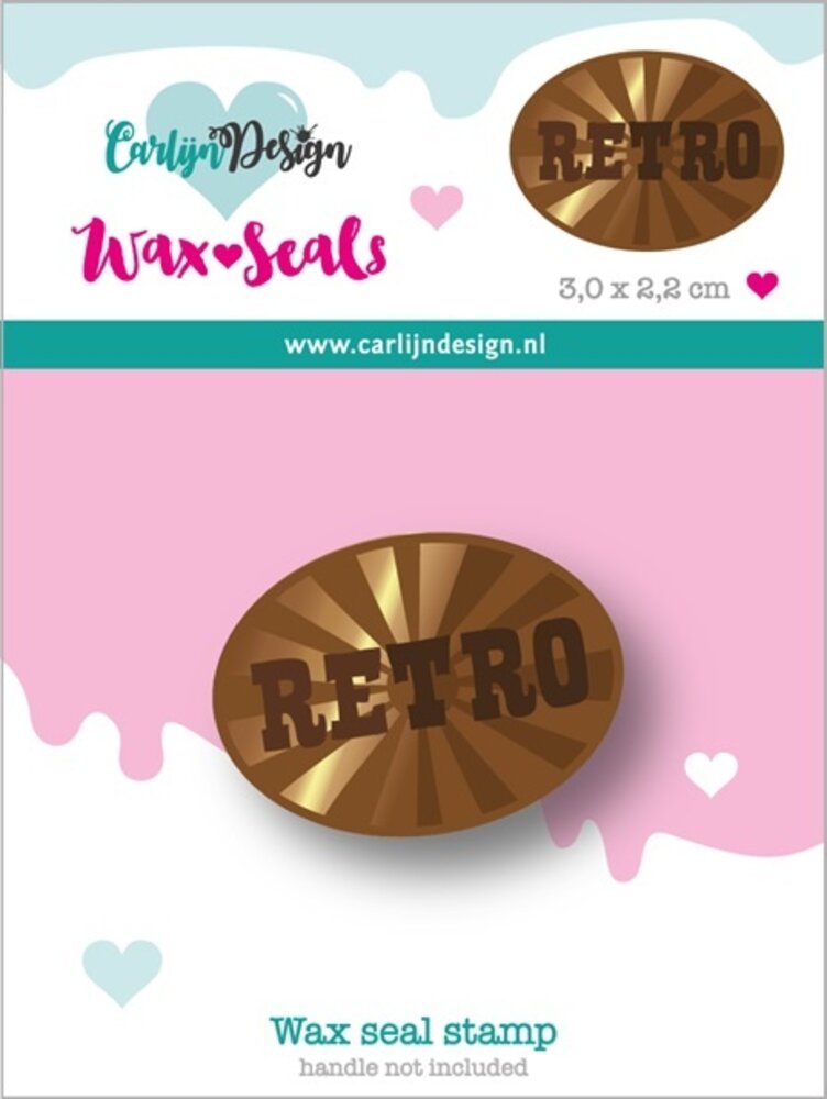 CarlijnDesign Wax Seal Stamper 45 Retro Sunburst (CDWX-0074) (DISCONTINUED)