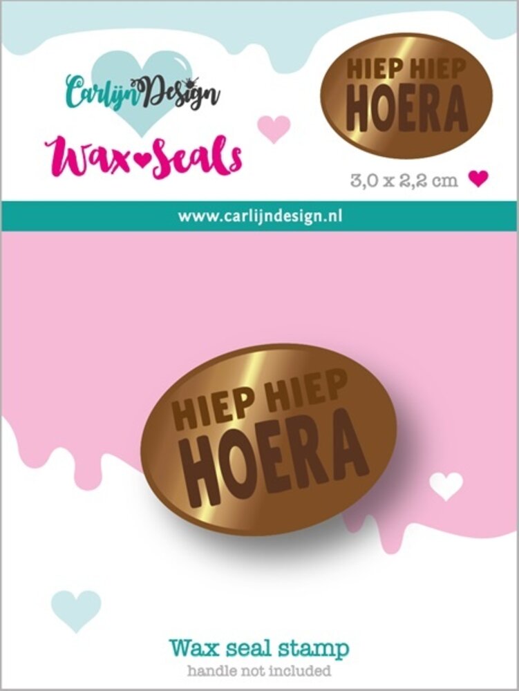 CarlijnDesign Wax Seal Stamper 43 Hiep Hiep Hoera (CDWX-0072)