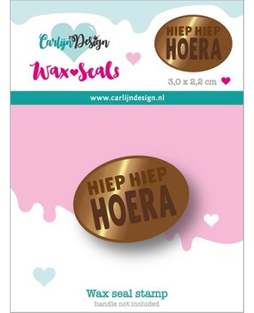 CarlijnDesign Wax Seal Stamper 43 Hiep Hiep Hoera (CDWX-0072) (DISCONTINUED)