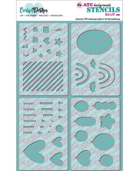 CarlijnDesign Stencils ATC Backgrounds 2 (CDSC-0032)