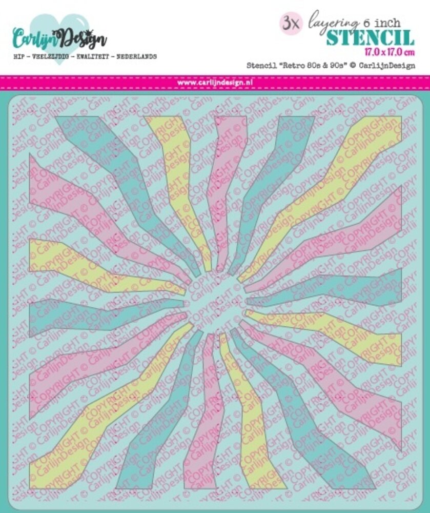 CarlijnDesign Stencil Retro 80s & 90s (CDSC-0031)