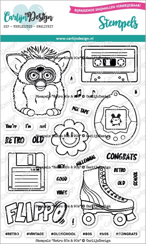 CarlijnDesign Clear Stamps 80s & 90s (CDST-0117)