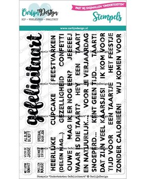 CarlijnDesign Clear Stamps Onderteksten Gefelicitaart (CDST-0119)