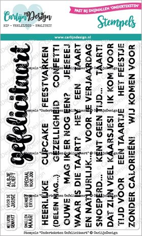 CarlijnDesign Clear Stamps Onderteksten Gefelicitaart (CDST-0119)
