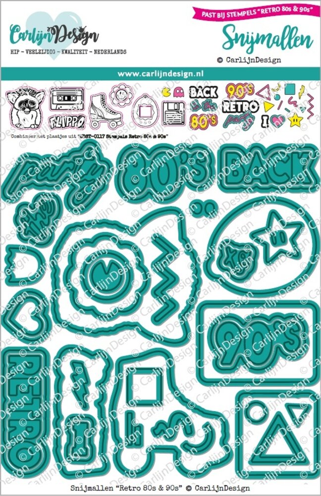 CarlijnDesign Snijmallen Retro 80s & 90s (CDSN-0258)