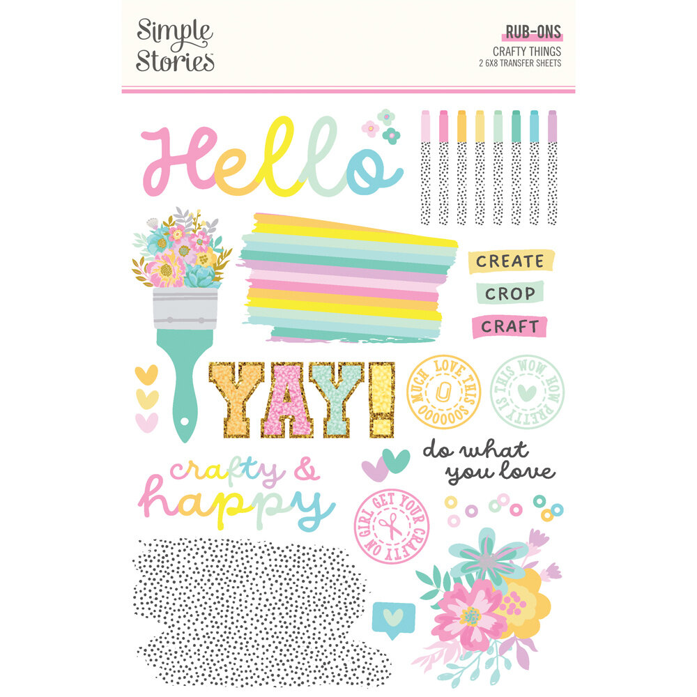 Simple Stories Crafty Things Rub Ons (22524)