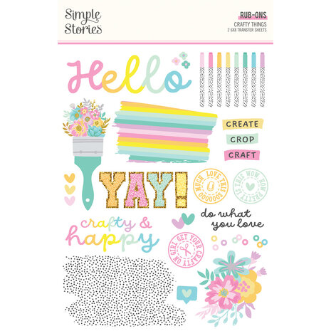 Simple Stories Crafty Things Rub Ons (22524)