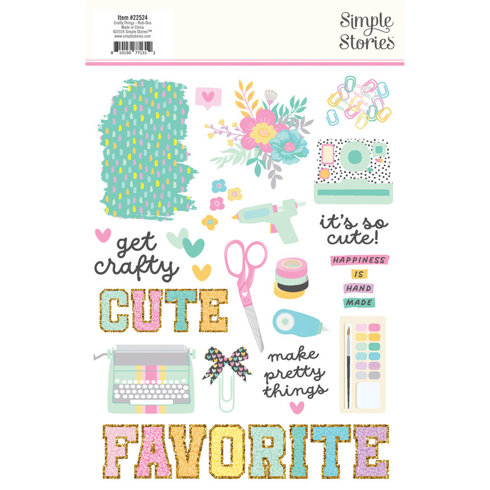 Simple Stories Crafty Things Rub Ons (22524)